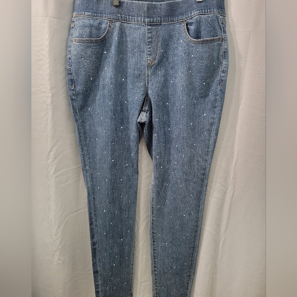 Lane Bryan Pull- On Fit Embellished High Rise Jegging Women's New Size 18 - Picture 4 of 12
